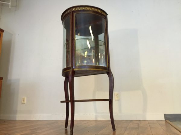 SOLD – Gorgeous Display Cabinet with Curved Glass
