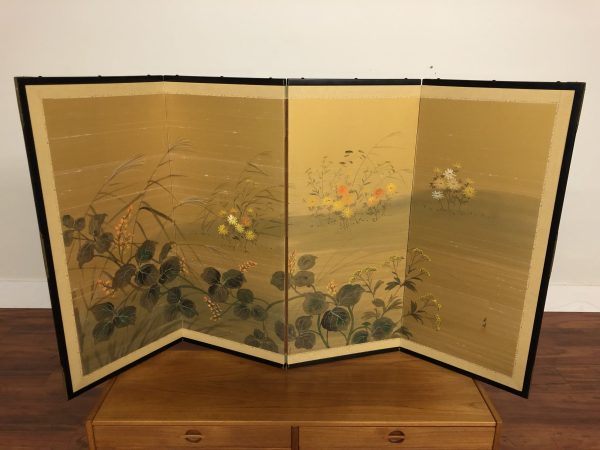 SOLD – Japanese Vintage 4 Panel Screen