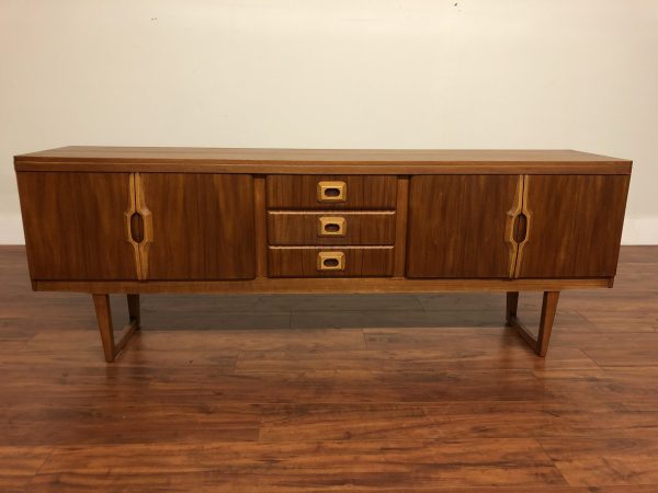 SOLD – Mid Century Teak Sideboard With Sled Legs