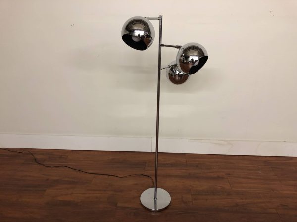 Vintage Chrome 3 Bulb Floor Lamp – $795