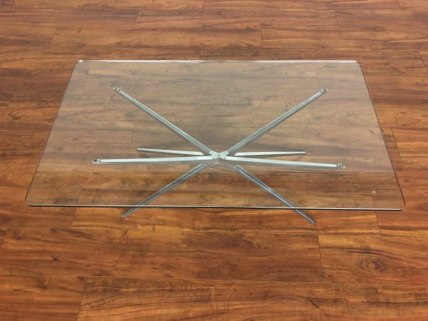 SOLD – Aluminum & Glass Vintage Coffee Table