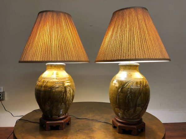 Norman Perry Vintage Studio Pottery Table Lamps – $850