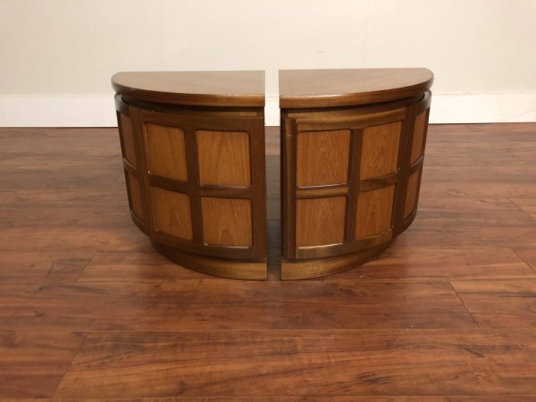 SOLD – Vintage Pair of Small Teak Corner Cabinets