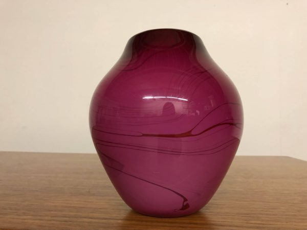 Dan Bergsma Raspberry Hand Blown Vase – $195