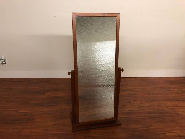 Vintage Teak Cheval Mirror – $1450