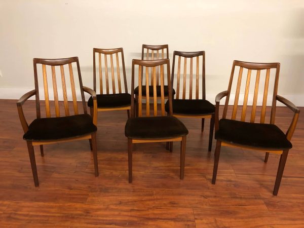 SOLD – G-Plan Teak & Afromosia Dining Chairs Set of 6