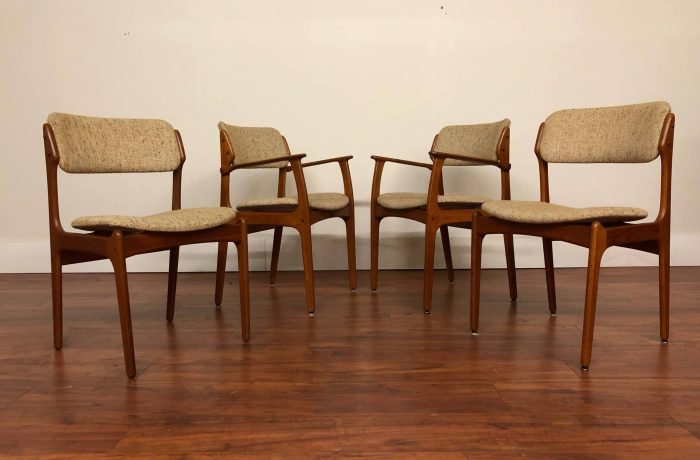 SOLD – Erik Buch Model 49 Teak Dining Chairs, Set of 4