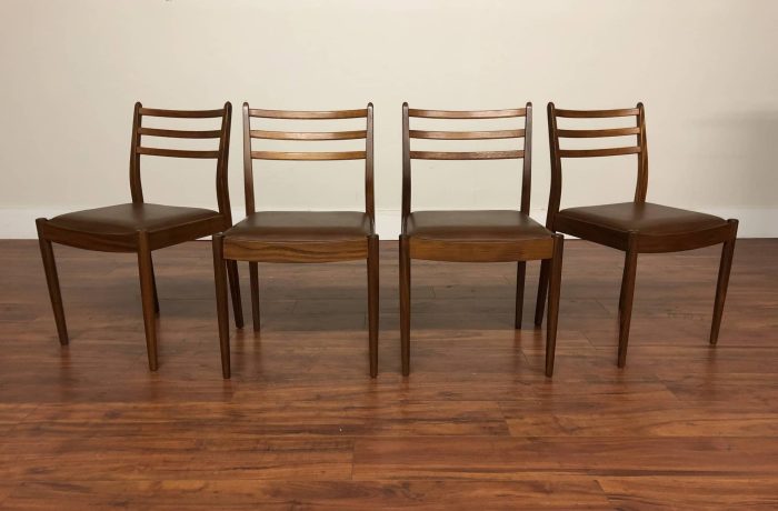SOLD – G-Plan Teak & Afromosia Dining Chairs Set of 4