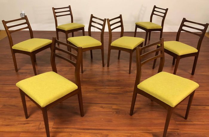 Vintage Mid-Century Dining Chairs Set of 8 – $1995