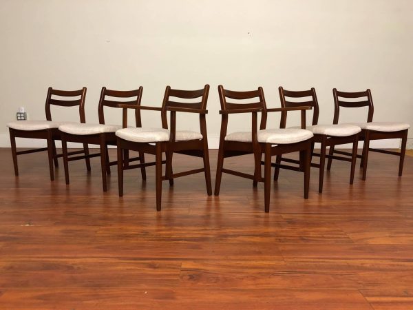 Vintage Low Back Dining Chairs Set of 6 – $1650