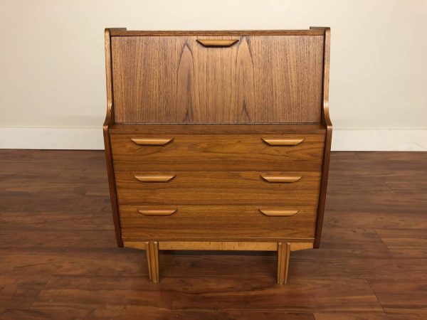 Vintage Teak Secretary Desk – $895